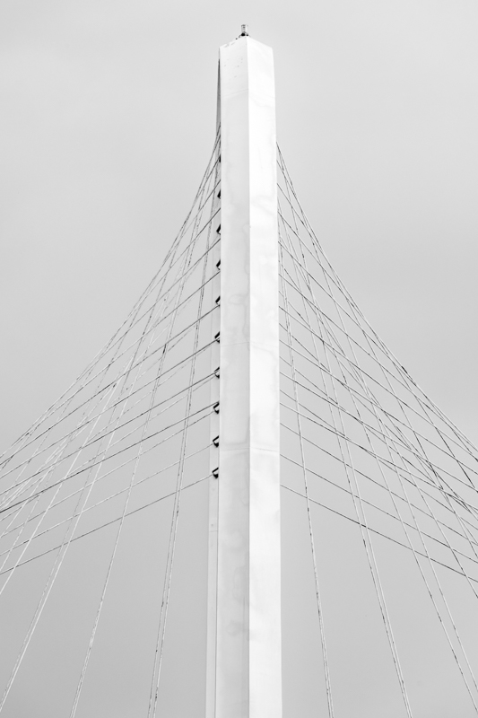 Architektur - Architekturfotografie - Brücke - Calatrava - Italien - Monochrom - Reggio Emilia       von Franco Tessarolo